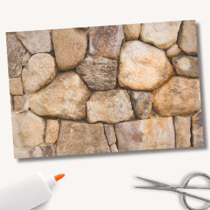 Papel De Seda Pared de Piedra Campestre