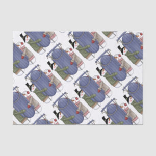 Papel De Seda Pareja de Nieve Dorada