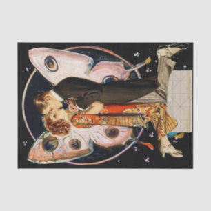 Papel De Seda "Pareja mariposa" por FX Leyendecker