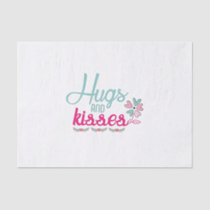 Papel De Seda Pareja Regalo Abrazos Y Besos Flor