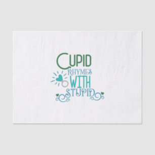 Papel De Seda Pareja Regalo Rhymes Cupido Con Estúpido