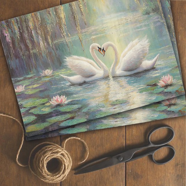 Papel De Seda Pareja romántica de cisne en desmoronamiento de es (Subido por el creador)