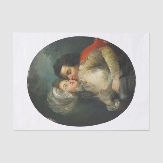 Papel De Seda Parejas abrazadas por Jean-Frédéric Schall (Anverso)