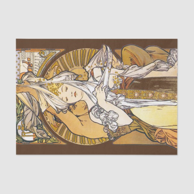 Papel De Seda París 1900, Alphonse Mucha (Anverso)