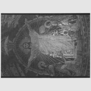 Papel De Seda París Antiguo mosaico del Sagrado Corazón de Jesús