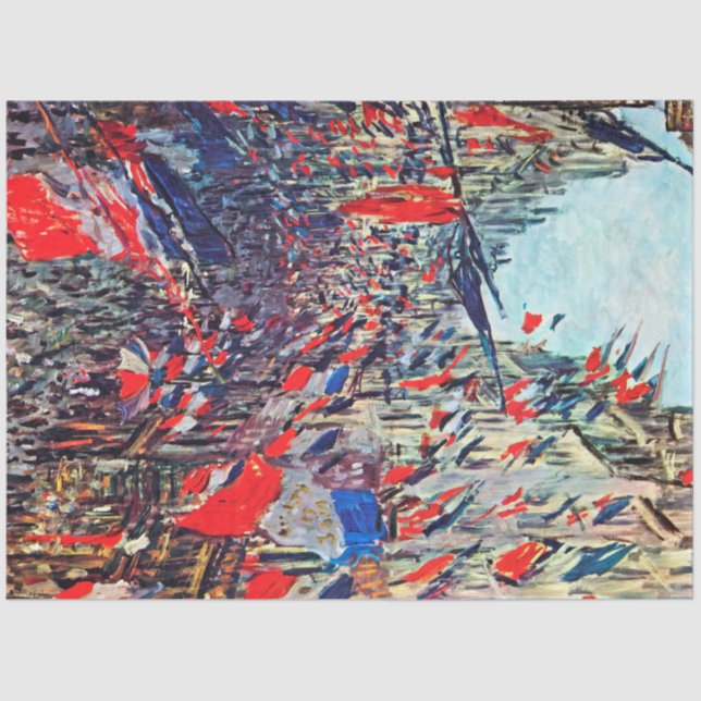 Papel De Seda París en el Día Nacional, Claude Monet (Anverso)