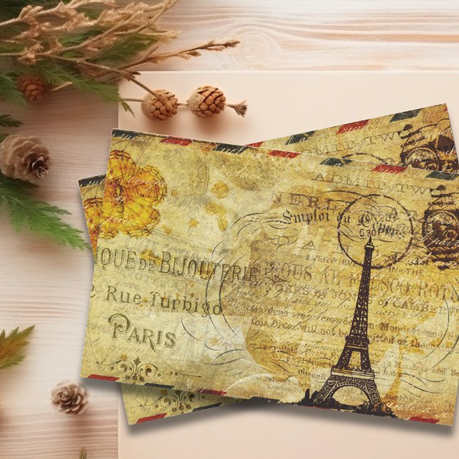 Papel De Seda París Francia Decoupage vendaval (Subido por el creador)