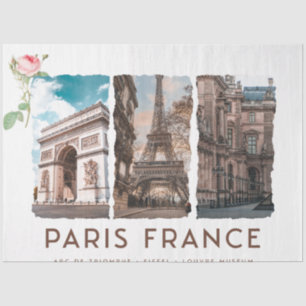Papel De Seda París, Francia. Eiffel, Louvre, Arco de Triunfo