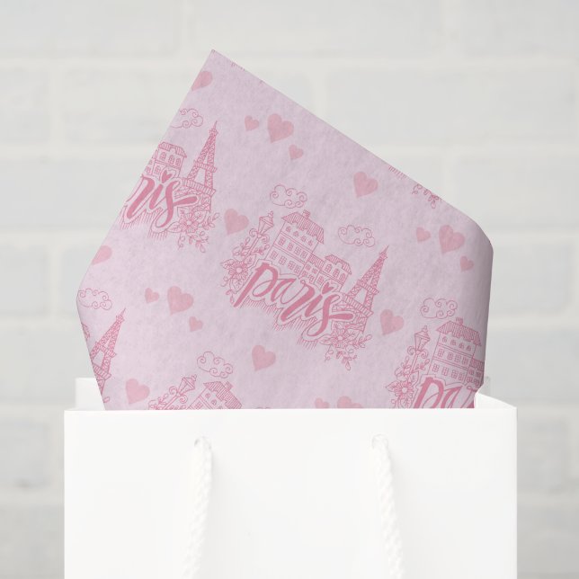 Papel de seda Paris, Torre Eiffel (Bolsa de regalo)