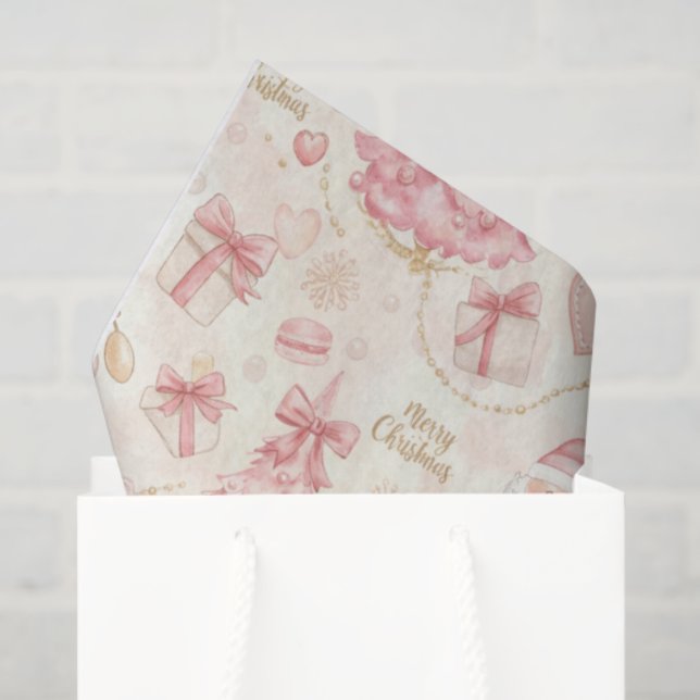 Papel De Seda Parisian Coquette Christmas (Bolsa de regalo)