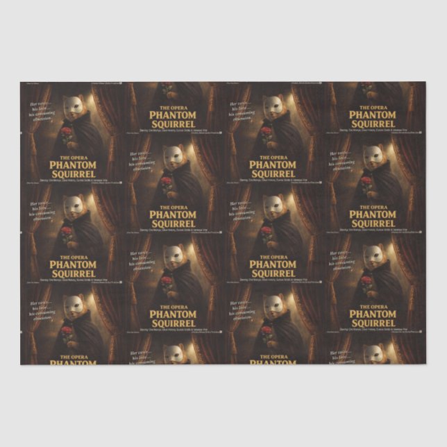 Papel De Seda Parodia de la Ópera del Fantasma de la Ardilla (Anverso)