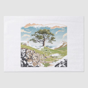 Papel De Seda Parque nacional Northumberland Sycamore Gap Tree