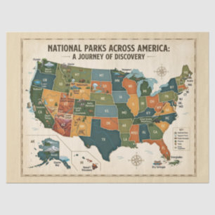 Papel De Seda Parques Nacionales de América