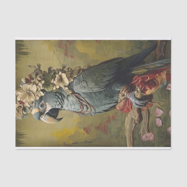 Papel De Seda Parrot Florals (Anverso)