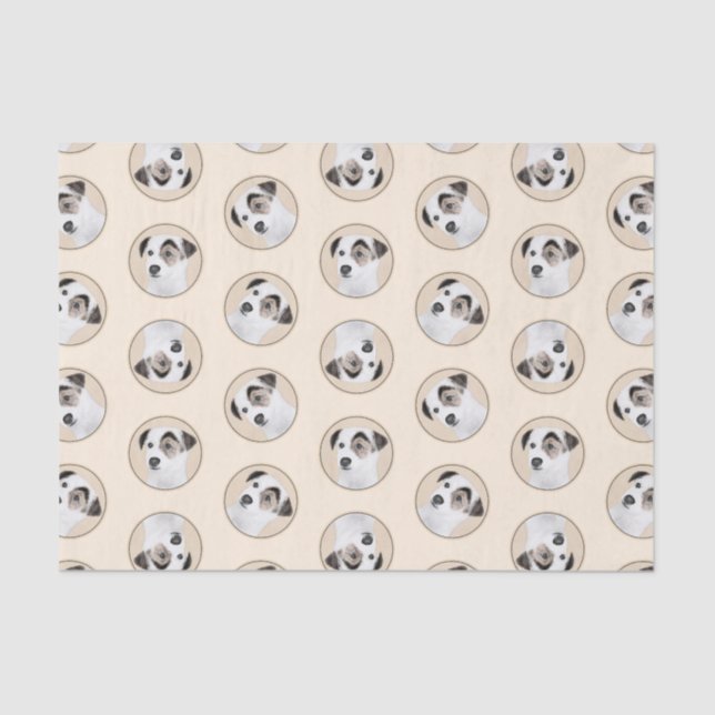 Papel De Seda Parson Jack Russell Terrier Pintura Mascota Perro  (Anverso)