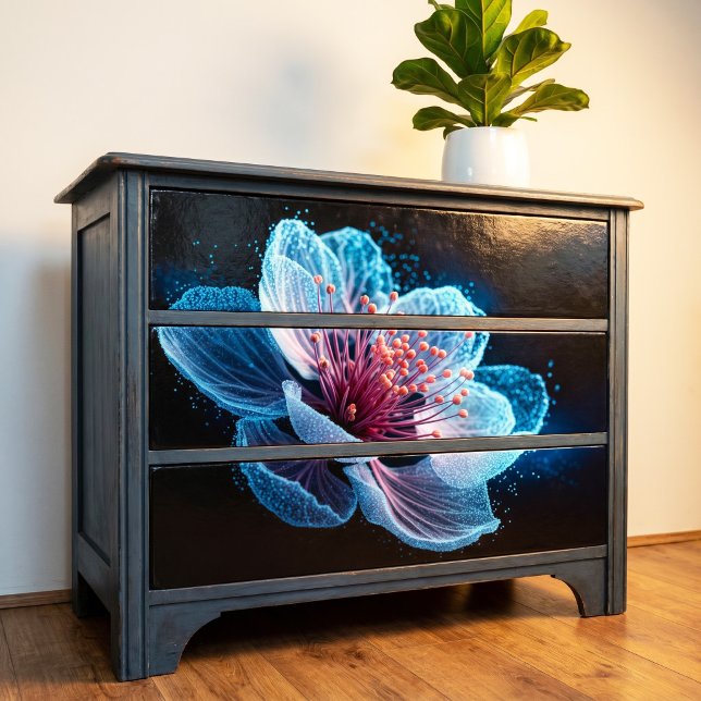 Papel De Seda Partícula Rosa Cian Bioluminiscente Sakura Decoupa (Subido por el creador)