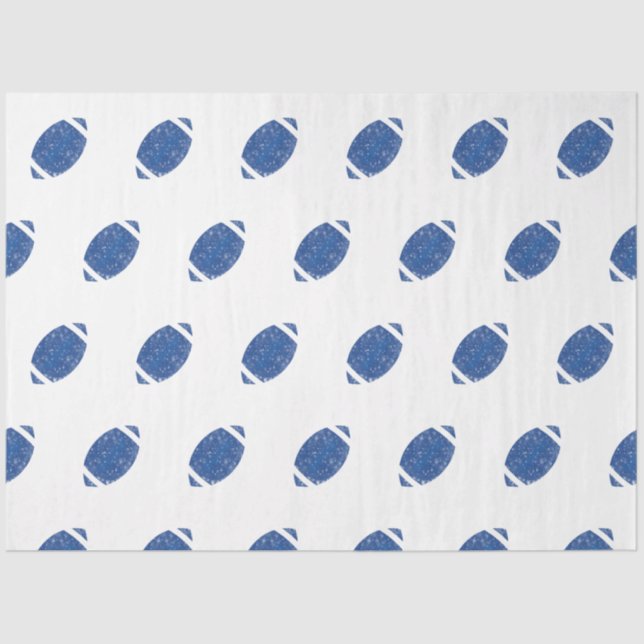 Papel De Seda Partido de Cumpleaños Azul Blanco (Anverso)