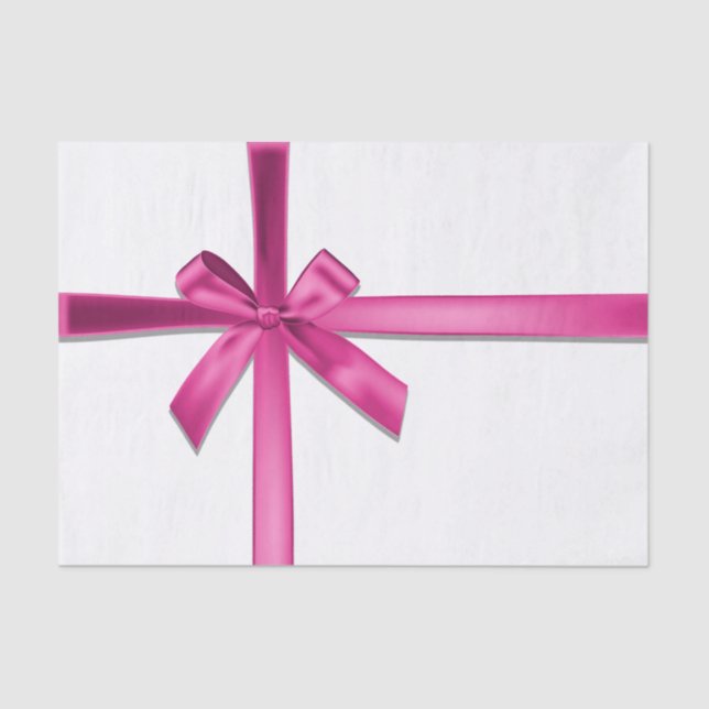 Papel De Seda Partido de cumpleaños de Cinta Pastel Pink Satin B (Anverso)