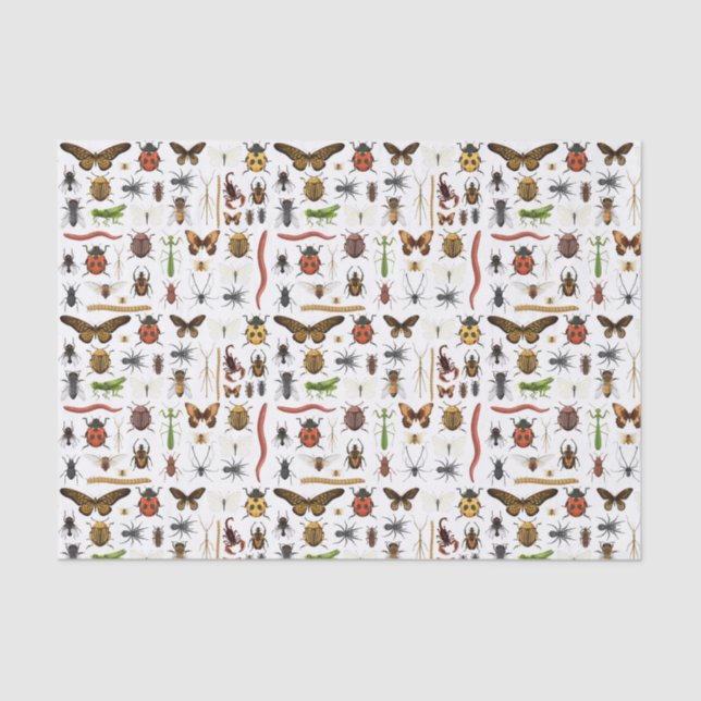 Papel De Seda Partido de Cumpleaños de los Insectos de Desnudos (Anverso)