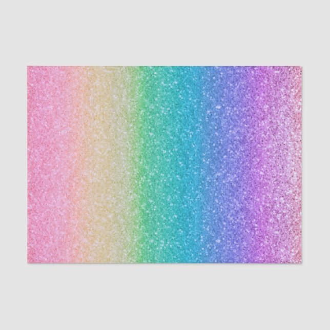 Papel De Seda Partido de cumpleaños del Purpurina arcoiris Spark (Anverso)