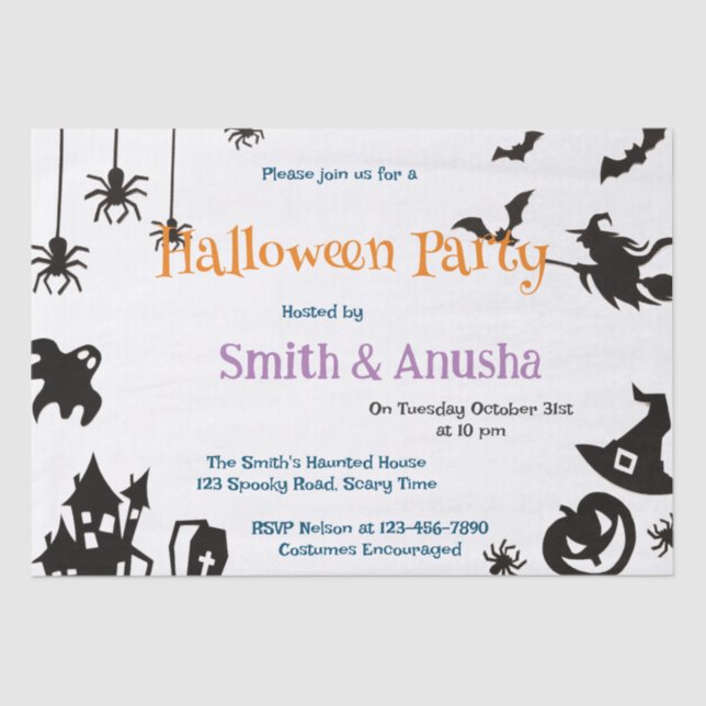 Papel De Seda Partido de Halloween para Adultos de Innovación (Anverso)