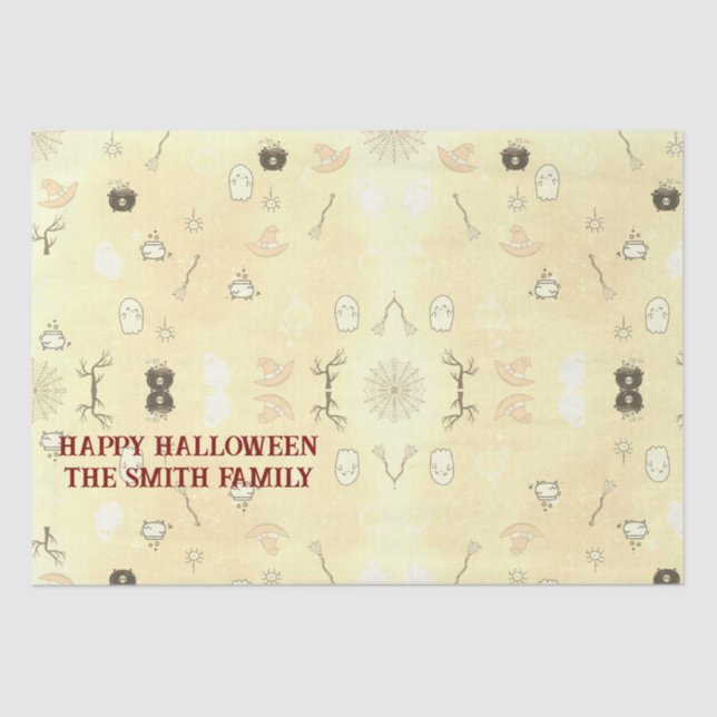 Papel De Seda Partido Halloween Cuate Spooktacular (Anverso)