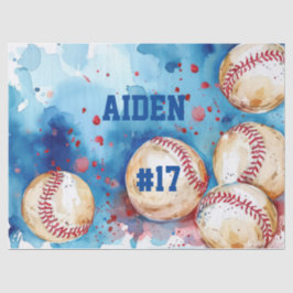 Papel De Seda Partido temático del béisbol personalizado