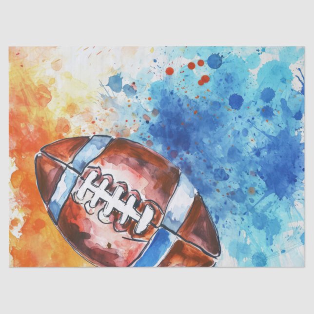 Papel De Seda Partido temático del fútbol personalizado (Anverso)