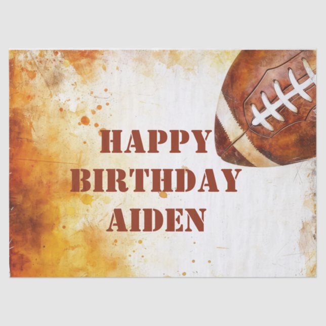 Papel De Seda Partido temático del fútbol personalizado (Anverso)