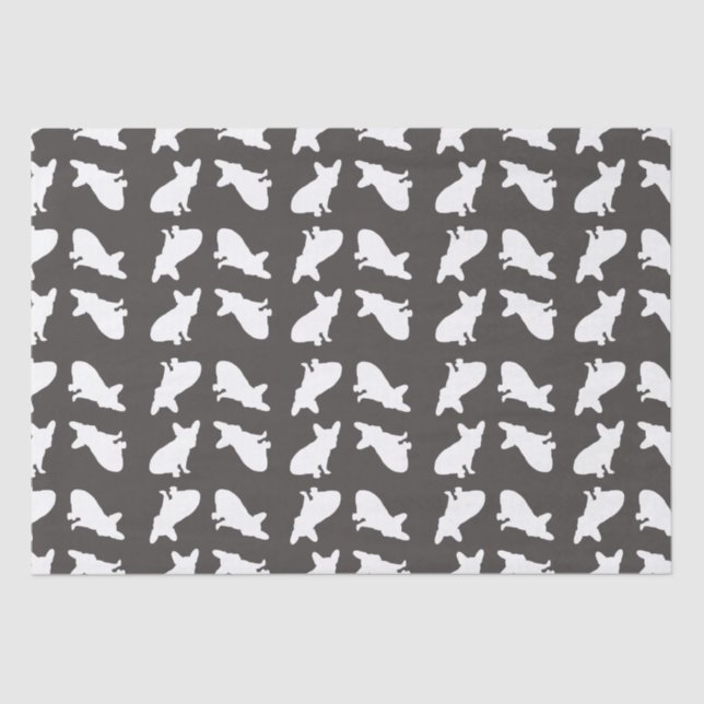 Papel De Seda Partido temático francés del Bulldog - Baby Shower (Anverso)