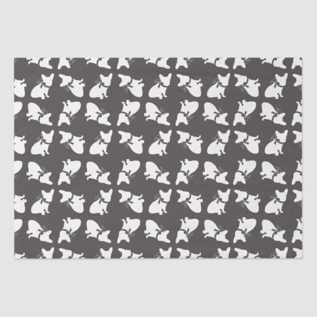 Papel De Seda Partido temático francés del Bulldog - Baby Shower (Anverso)