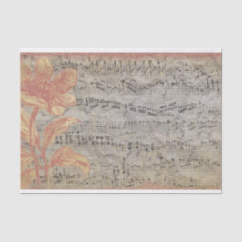Papel De Seda Partitura Antigua