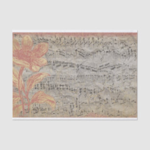 Papel De Seda Partitura Antigua