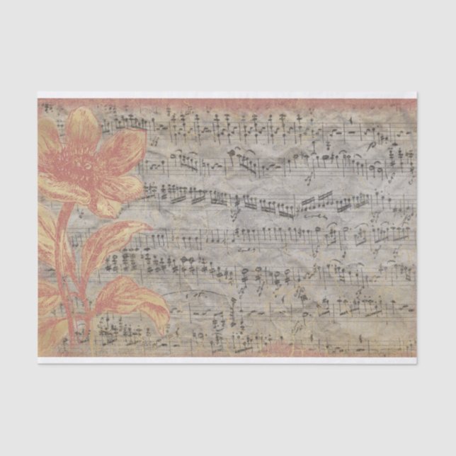 Papel De Seda Partitura Antigua (Anverso)