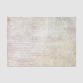 Papel De Seda Partitura descolorada del estilo del vintage