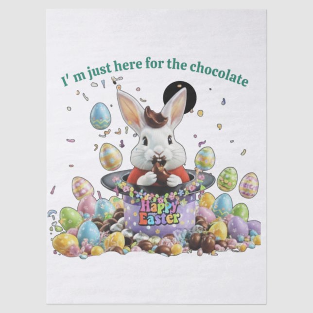 Papel De Seda Pascua Amante del Chocolate (Anverso)