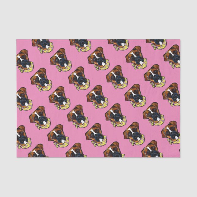 Papel De Seda Pascua de perro de Boxer (Anverso)