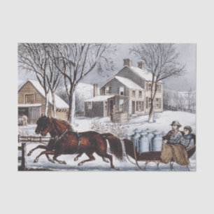 Papel De Seda Paseo del invierno de la CAMISETA