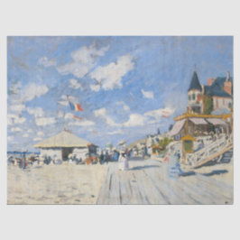 Papel De Seda Paseo en la playa de Trouville por Monet