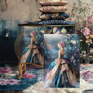 Papel De Seda Paseo nocturno retrato de fantasía de mujer france