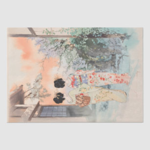 Papel De Seda Paseo tradicional japonés de kimono