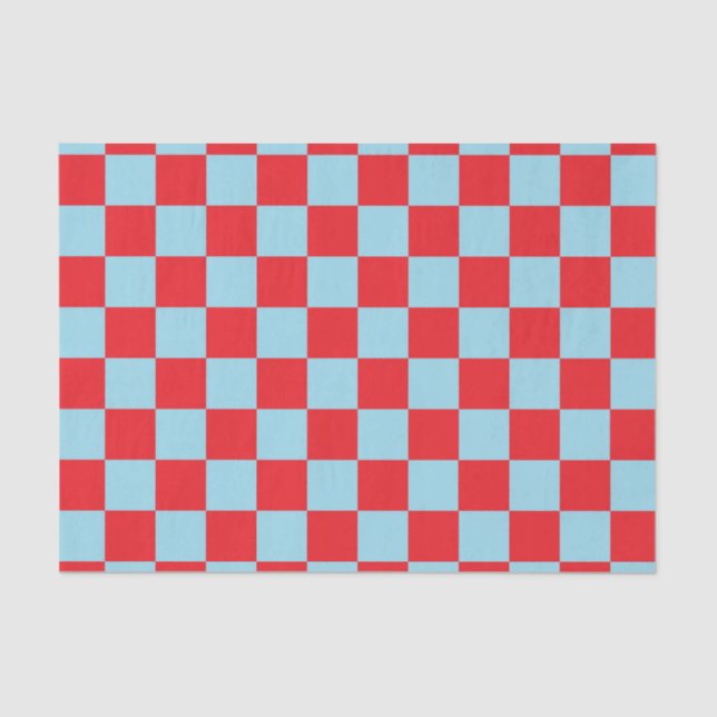 Papel De Seda Pastel azul y rojo (Anverso)