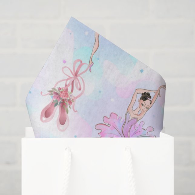 Papel De Seda Pastel Ballet Dancers  (Bolsa de regalo)