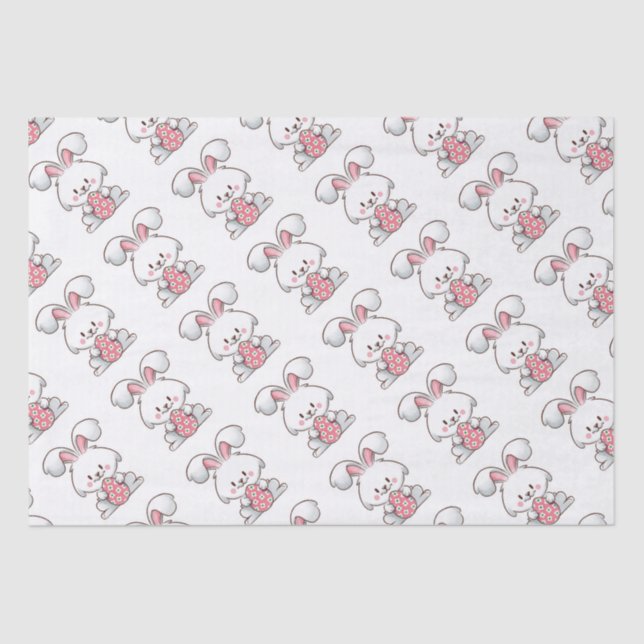 Papel De Seda Pastel Bunny Elegance (Anverso)
