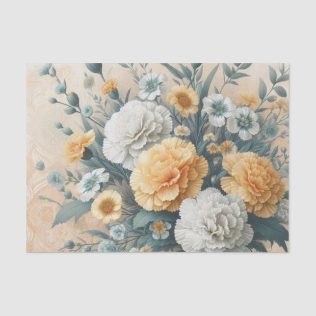 Papel De Seda Pastel Carnations (Anverso)