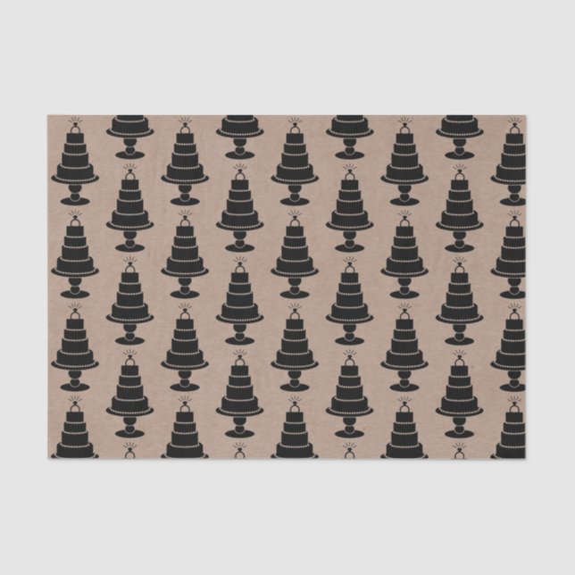 Papel De Seda Pastel de Boda (Anverso)