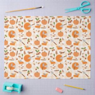 Papel De Seda Pastel de Calabaza Patrón de Otoño