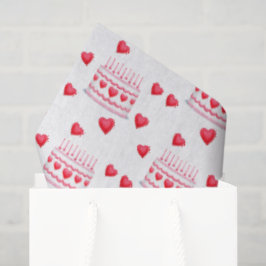 Papel De Seda Pastel de Cumpleaños del Día de San Valentín