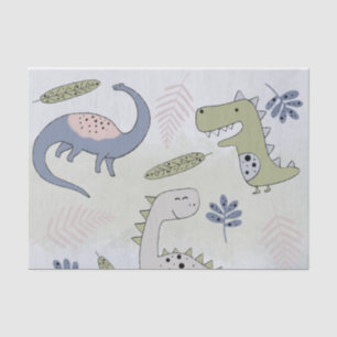 Papel De Seda Pastel Dinosaurio