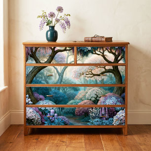 Papel De Seda Pastel Floral Ensoñador Bosque Soñado Decoupage
